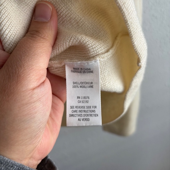 HELMUT LANG Women's 100% Wool Pullover Sweater Beige Knit - Size M - Picture 3 of 6